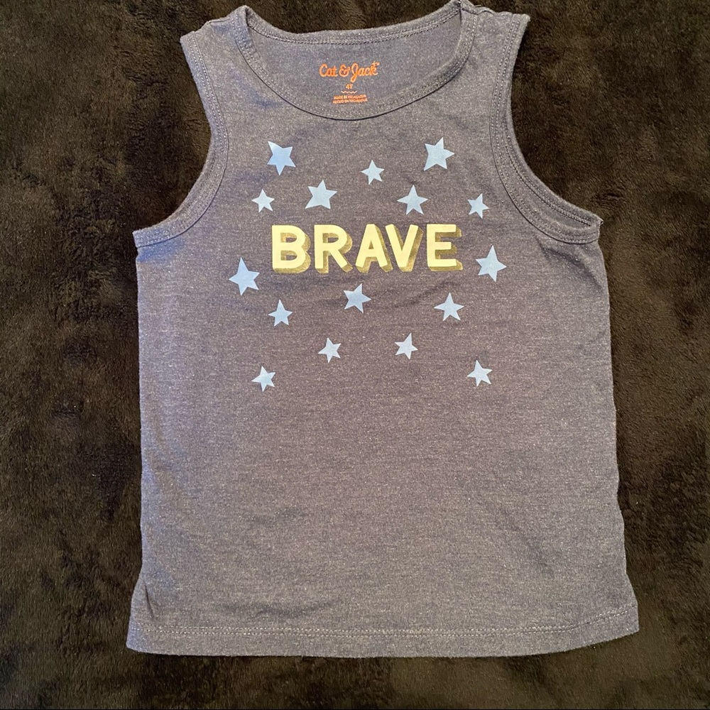 Cat and Jack Blue Brave 4th of July Tank Top